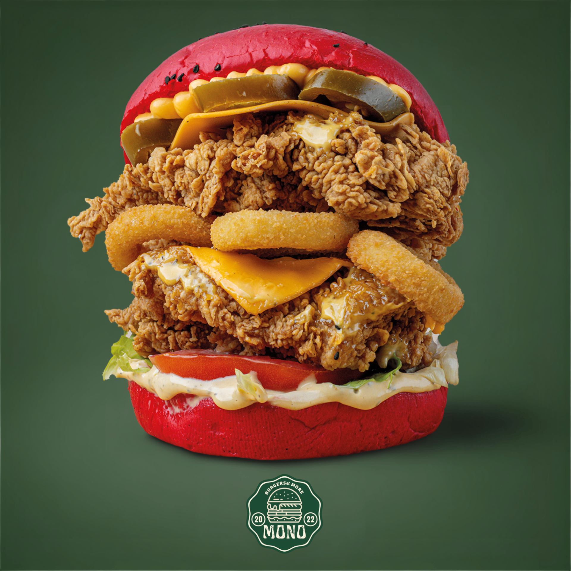 Fire Dragon Chicken Burger